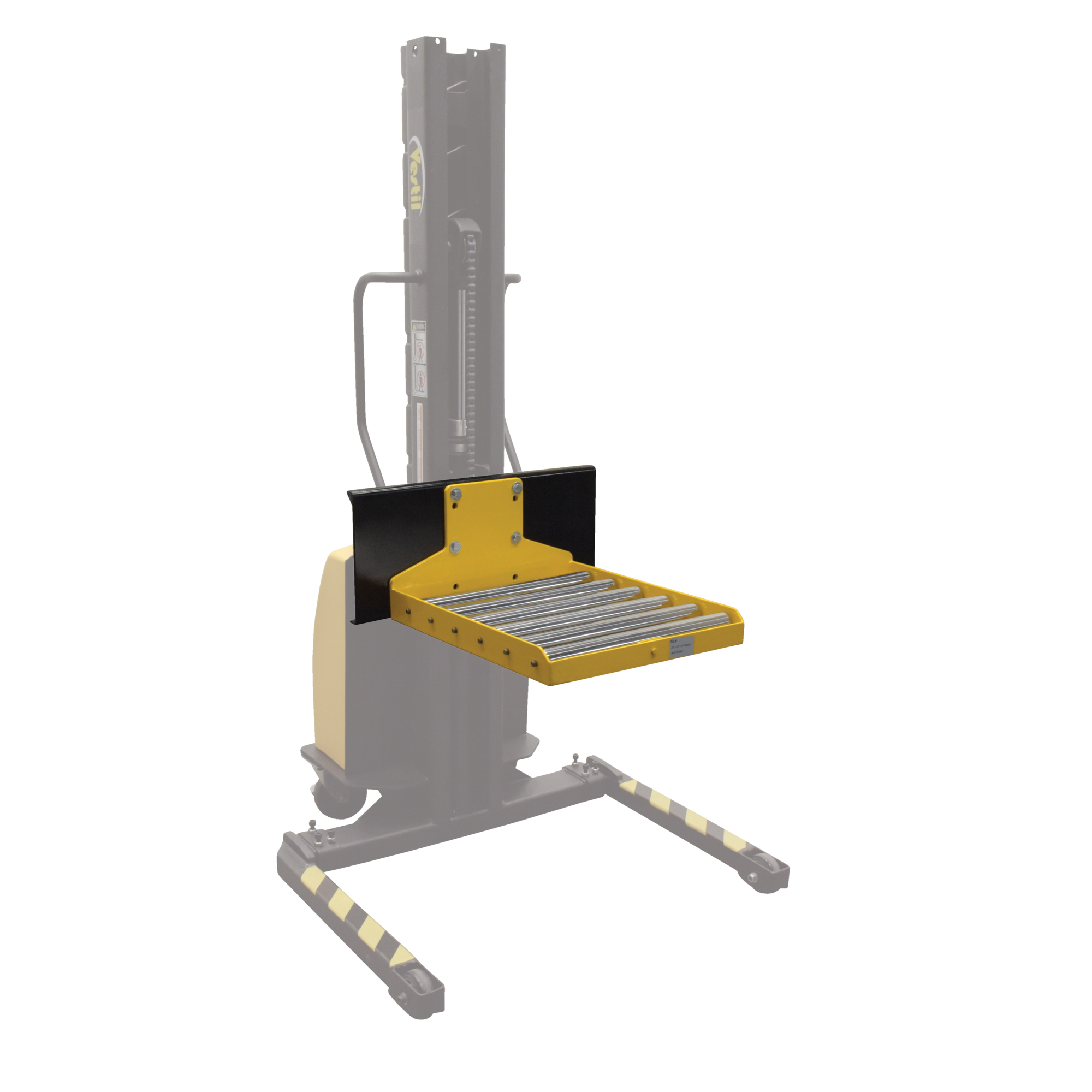 Vestil Steel Roller Platform — For Narrow Mast Stacker Models, Yellow
